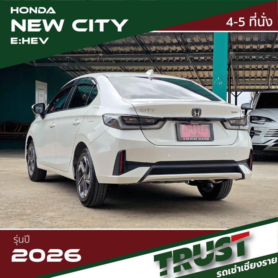City4 รถเช่าเชียงราย Honda city ehev